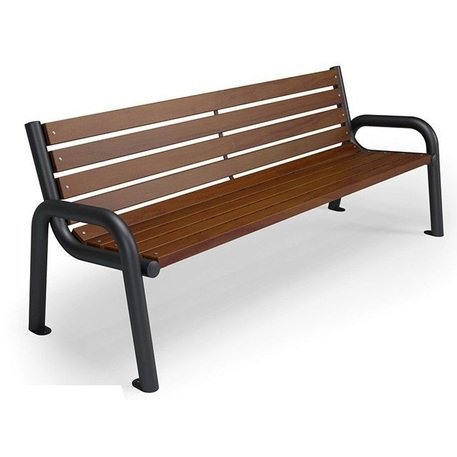 Metalinis suolas su atlošu ir medine sėdimąja dalimi 'MBG/18-Promyk I / 150-180cm'