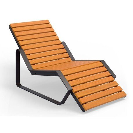 Металлический шезлонг с деревянной лежачей поверхностью 'STF/Dore/MDL'