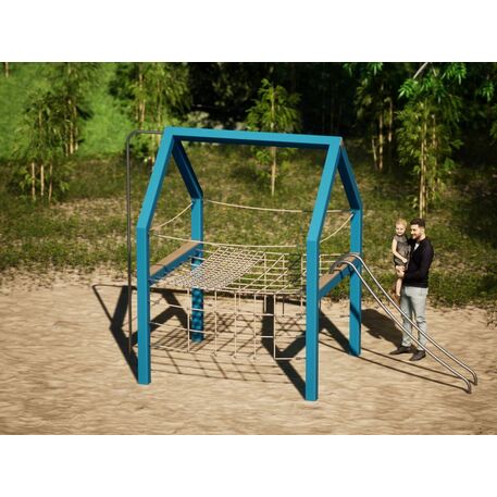 Complessi modulari per parchi giochi per bambini dai 3 ai 12 anni – collezione “Frame / Ninja” MBG-Fire station house 02616