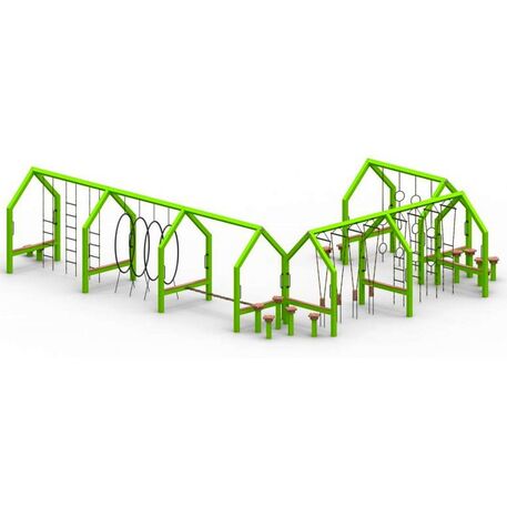 Complessi modulari per parchi giochi per bambini dai 3 ai 12 anni – collezione “Frame / Ninja” MBG-Ninja Frame Dortmund house 02732