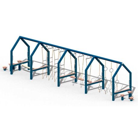 Moduliniai vaikų žaidimų aikštelių kompleksai 3–12 metų vaikams – kolekcija 'Frame / Ninja' MBG-Ninja Frame Lichtenhaeger 02624
