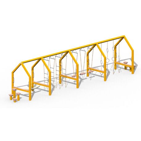 Moduliniai vaikų žaidimų aikštelių kompleksai 3–12 metų vaikams – kolekcija 'Frame / Ninja' MBG-Ninja Frame Lichtenhaeger 02624