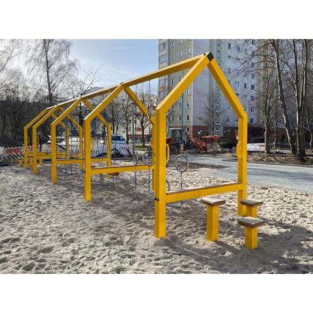 Moduliniai vaikų žaidimų aikštelių kompleksai 3–12 metų vaikams – kolekcija 'Frame / Ninja' MBG-Ninja Frame Lichtenhaeger 02624