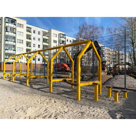 Moduliniai vaikų žaidimų aikštelių kompleksai 3–12 metų vaikams – kolekcija 'Frame / Ninja' MBG-Ninja Frame Lichtenhaeger 02624