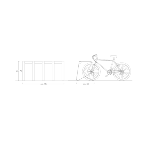 Metal bicycle rack 'Bel'