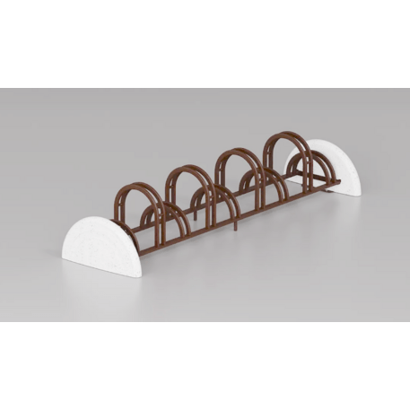Metal bicycle rack with concrete base '308-bis'