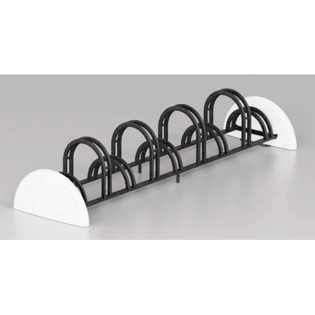 Metal bicycle rack with concrete base '308-bis'
