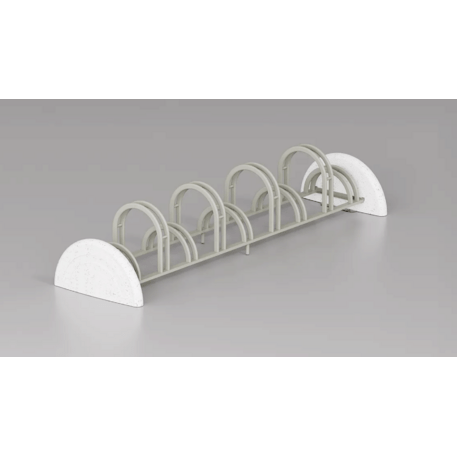 Metal bicycle rack with concrete base '308-bis'