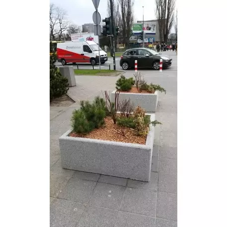 Betoninis lauko vazonas, gėlinė '100x100xH/40-60cm'