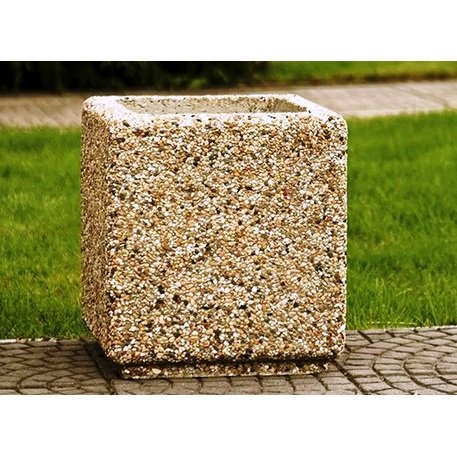 Betoninis lauko vazonas, gėlinė 40x40xH/45cm
