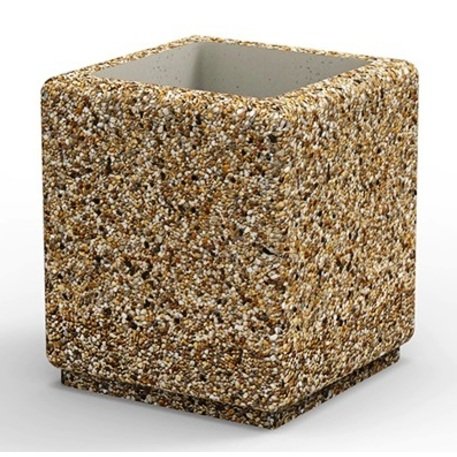 Betoninis lauko vazonas, gėlinė 40x40xH/45cm