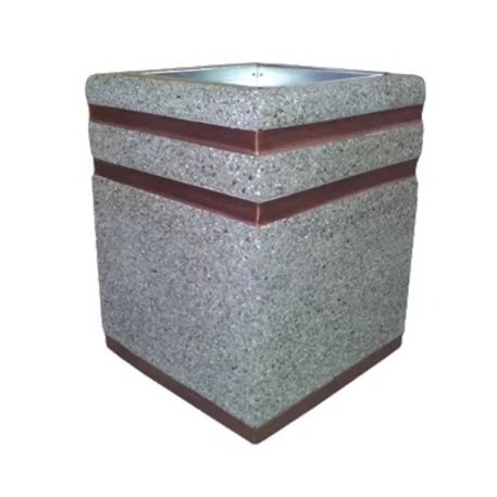 Concrete litter bin '45x45xH/60cm / 40L'