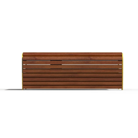 Metalinis suolas (suoliukas) be atlošo, pagamintas iš Iroko medienos 'Premium Collection / STF/21-02-24/MDL'