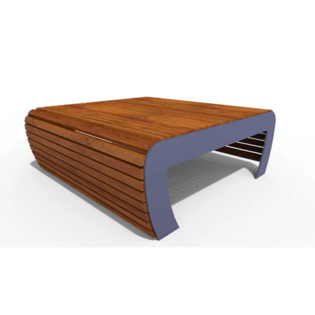 Metalinis suolas (suoliukas) be atlošo, pagamintas iš Iroko medienos 'Premium Collection / STF/21-02-24/MDL'