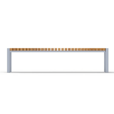 Metalinis suolas (suoliukas) be atlošo, pagamintas iš Iroko medienos 'Premium Collection / STF/20-02-15_01/MDL'