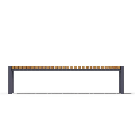 Metalinis suolas (suoliukas) be atlošo, pagamintas iš Iroko medienos 'Premium Collection / STF/20-02-15_01/MDL'