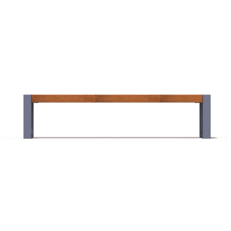 Metalinis suolas (suoliukas) be atlošo, pagamintas iš Iroko medienos 'Premium Collection /STF/19-02-39/MDL'