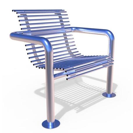 Metalinis suolas (suoliukas) su atlošu 'Premium Collection / STF/13-04-71/MDL'