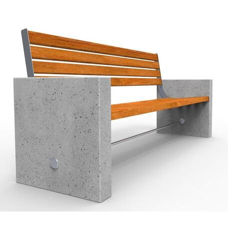 Betoonpink seljatoega ja Iroko puidu istumisosaga 'Premium Collection / STF/11-04-02_01/MDL'