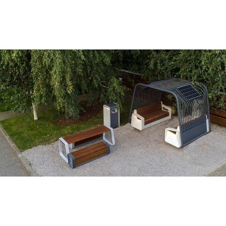 Lauko / Vidaus betoninis suolas ir stalas poilsiui 'STF/25-02-02/MDL'