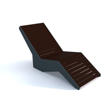 Metalinis gultas, šezlongas su medine gulimaja dalimi 'STF/LM006/MDL'