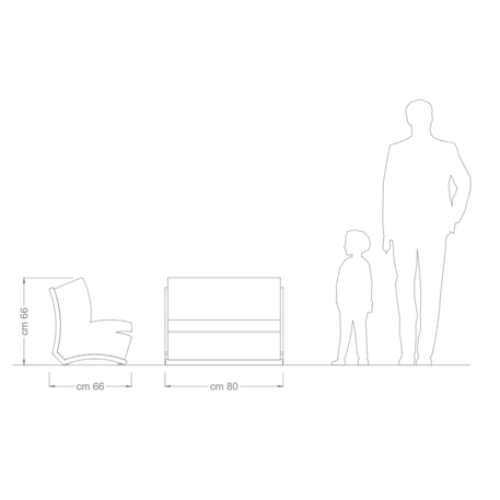 Metal bench with backrest for children’s playgrounds 'Book D869'