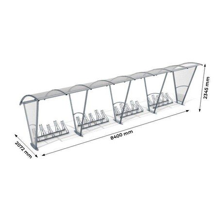 Pensilina in metallo per biciclette 'Swit 20_840cm'