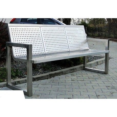 Металлическая скамейка со спинкой 'BDS_AZL_II-185cm'