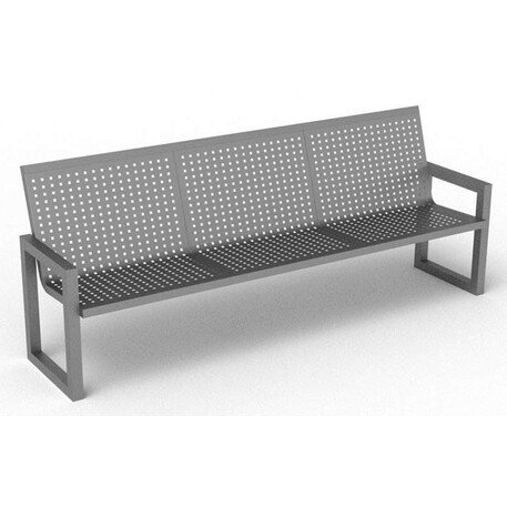Металлическая скамейка со спинкой 'BDS_AZL_II-185cm'