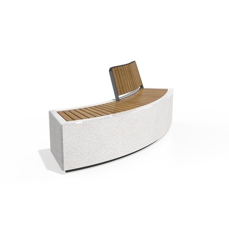 Concrete outdoor bench '200x70x81cm / BS-268-H'