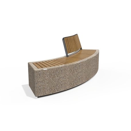 Concrete outdoor bench '200x70x81cm / BS-268-H'