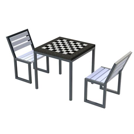 Metal chess table and chairs 2 pcs. 'BDS/SG056_9208/MDL'