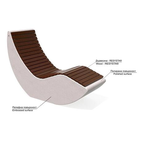 Concrete sun lounger 'STF/BS-288_ER/MDL'