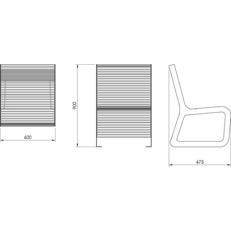 Metallbank 'BD/RALL_LRA070.03_60cm/MDL'