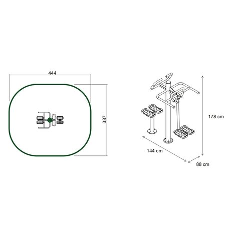 Outdoor fitness and gym equipment 'MBG_27/OFC-3'