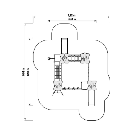 Bērnu rotaļu laukuma elements 'MBG-354/P1186'