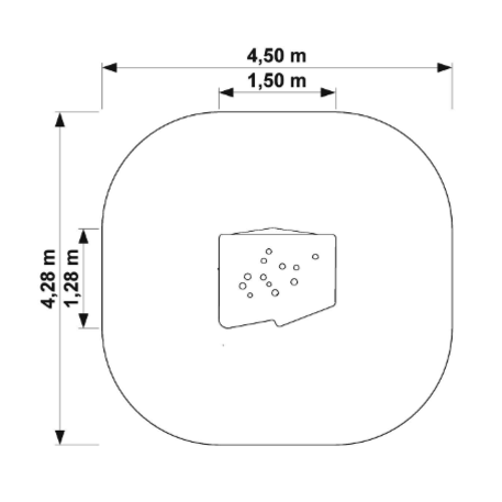 Vaikų žaidimo aikštelės kompleksas 'Edukacinis namelis MBG-422/P3506'