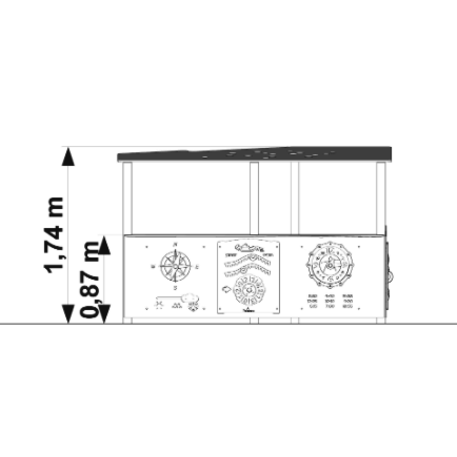 Vaikų žaidimo aikštelės kompleksas 'Edukacinis namelis MBG-422/P3506'