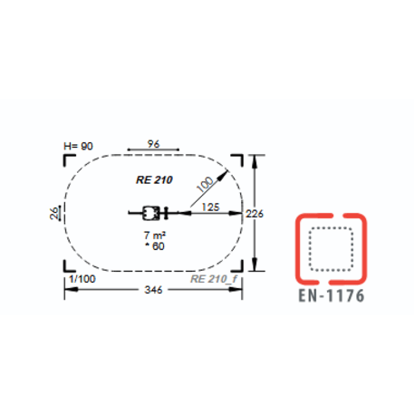 Spyruokliukas vaikų žaidimų aikštelėms 'Arkliukas MBG-1001/RE 210-02'