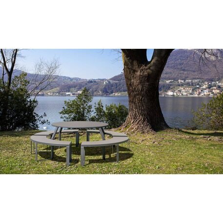 Lauko / Vidaus metalinis stalas su suolais 'PICNIC TABLE .040'