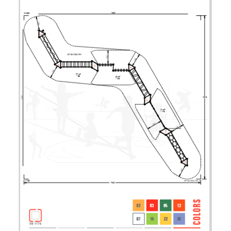 Vaikų žaidimo aikštelės kompleksas 'MBG-1068/EP 06-7003-T01'