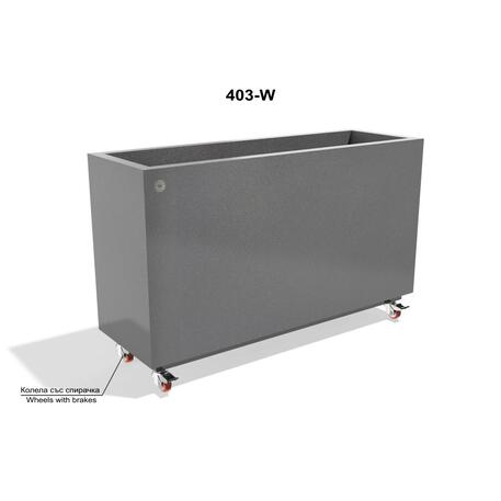 Metalinis lauko vazonas, gėlinė 'Premium / 150x38xH/63cm / BS-403'