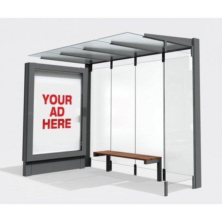 Autobusų stotelės laukimo paviljonas 'Arqui 1630 Mupi / 310cm'