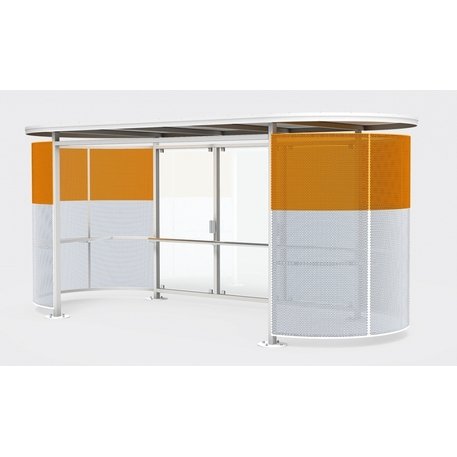 Rūkymo stoginė + Autobusų stotelės laukimo paviljonas 'Smoke Medium 3V / 514cm'