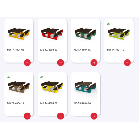 Žaidimų stalas su suolais vaikų aikštelėms 'MO_TA-4004-12'