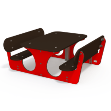 Žaidimų stalas su suolais vaikų aikštelėms 'MO_TA-4004-12'