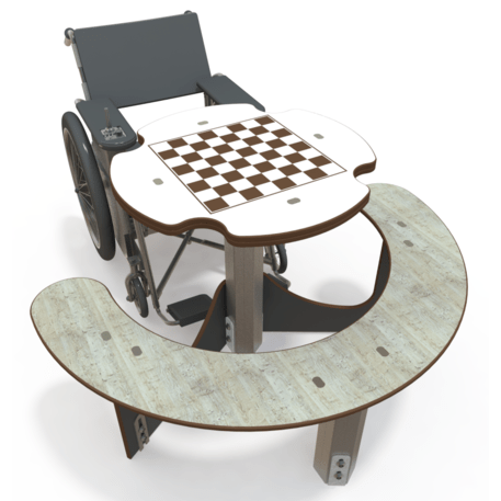 Žaidimų stalas su suolais vaikų aikštelėms 'MO_TA-6010-07'