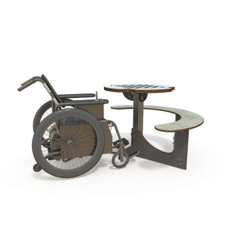 Žaidimų stalas su suolais vaikų aikštelėms 'MO_TA-6010-07'