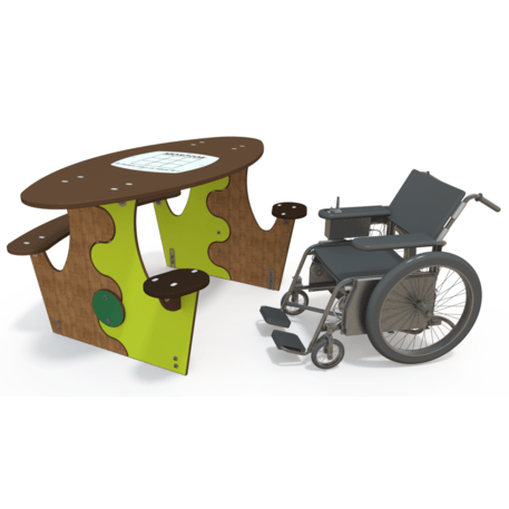 Žaidimų stalas su suolais vaikų aikštelėms 'MO_TA-7010-15'