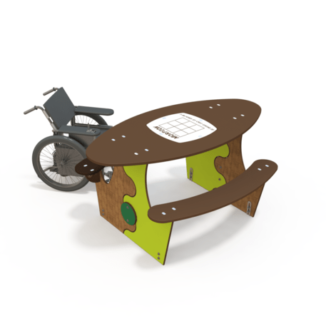 Žaidimų stalas su suolais vaikų aikštelėms 'MO_TA-7010-15'